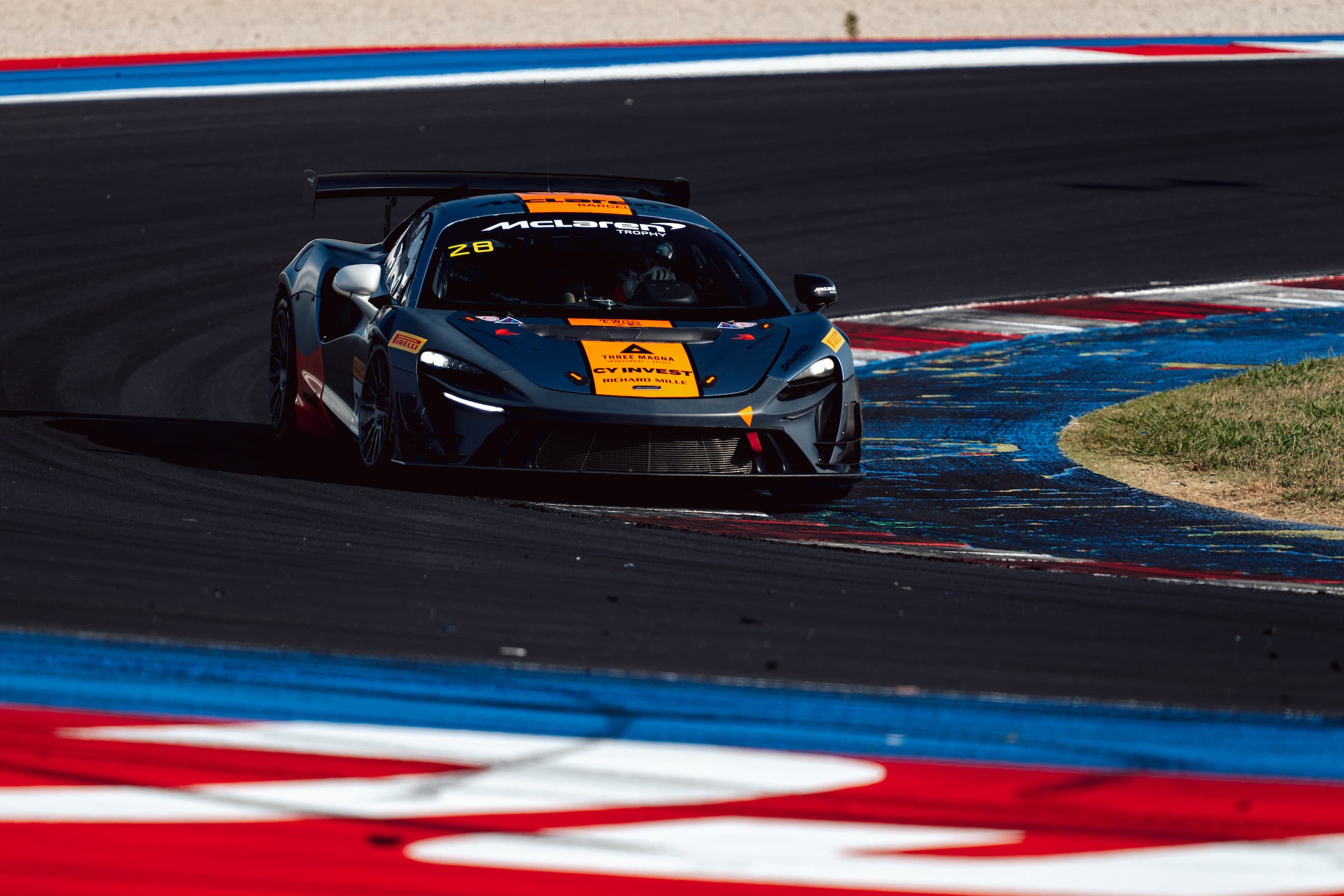 McLaren Artura Trophy on track, banked corner